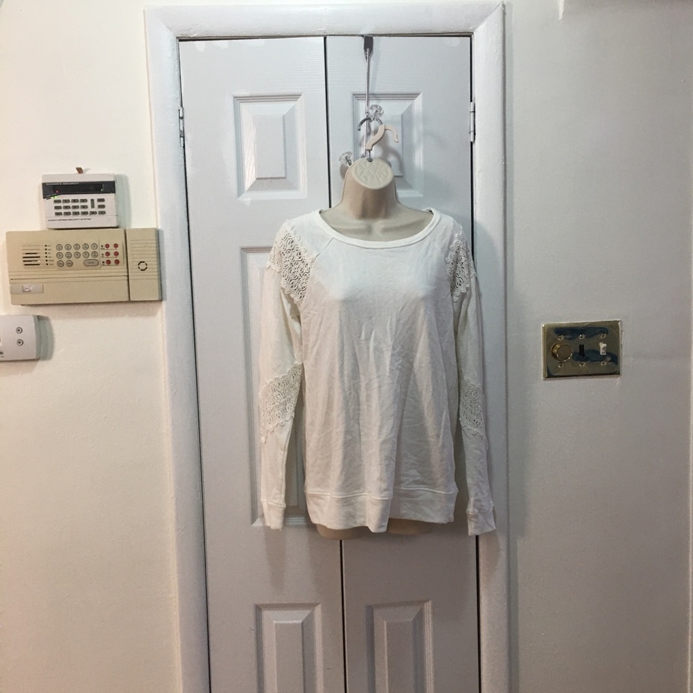 Knox Rose White Long Sleeve Top Size S